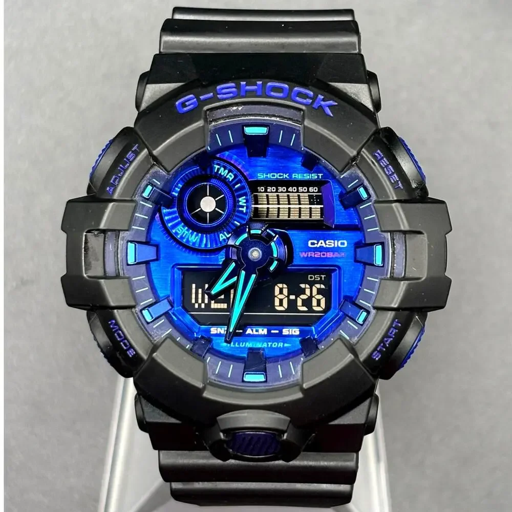 Casio G-Shock GA700VB-1A Virtual Blue Analog Digital Men’s Watch